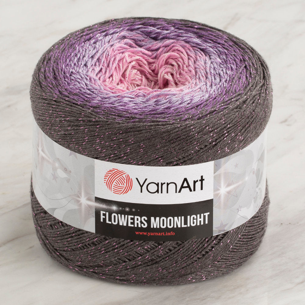 Yarnart Flowers Moonlight Simli Ebruli 260Gr El Örgü İpi - 3276